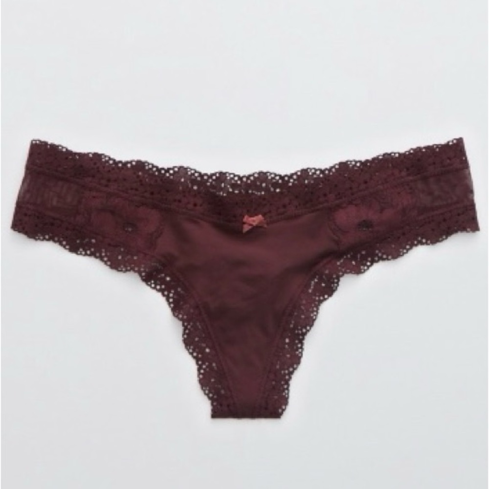 Aerie Garden Party Shine Thong